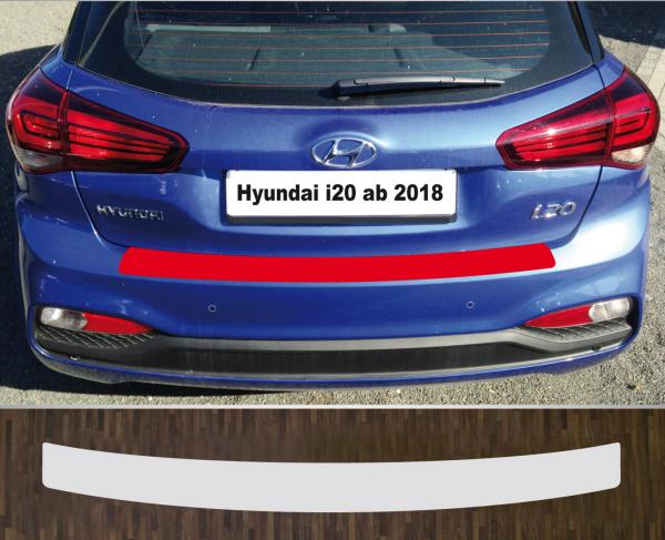 Clear Protective Foil Bumper Transparent 70µm Hyundai i20 built from 2018